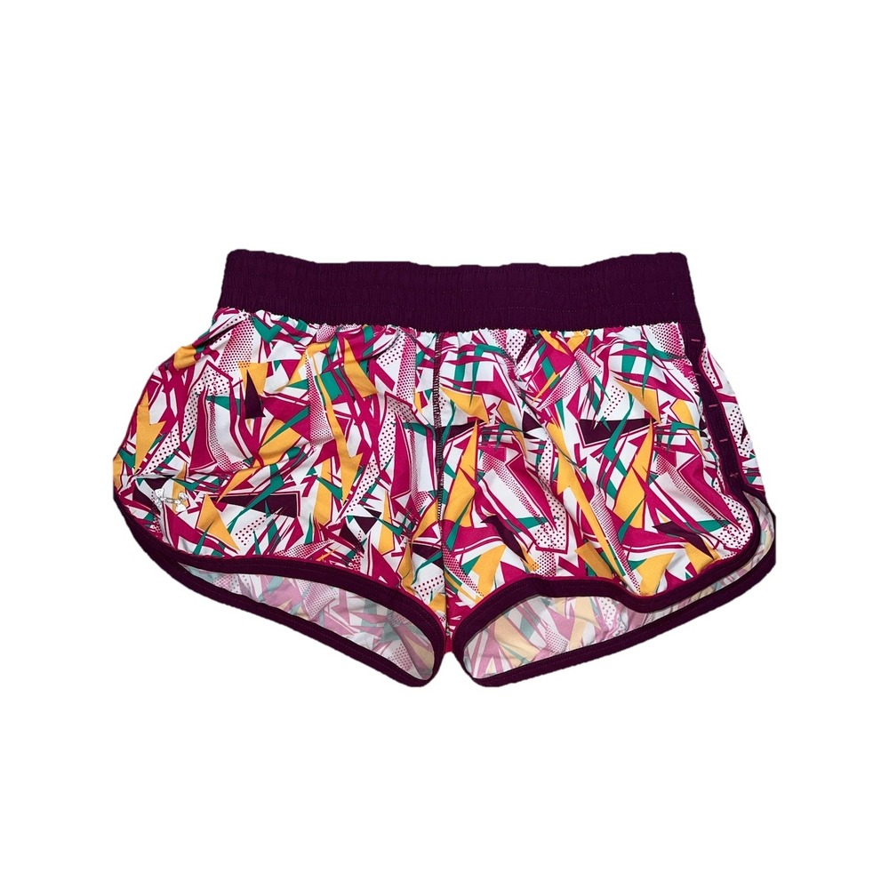 Under Armour Women's Small Shorts Running HeatGear Pocket Lined‎ Purple Red